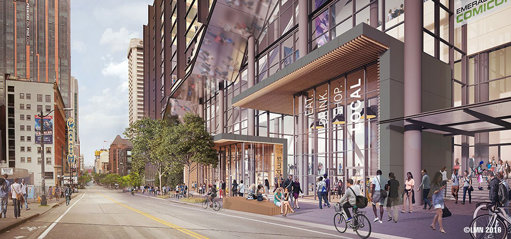 Pine Street retail walk ups at the WSCC Summit